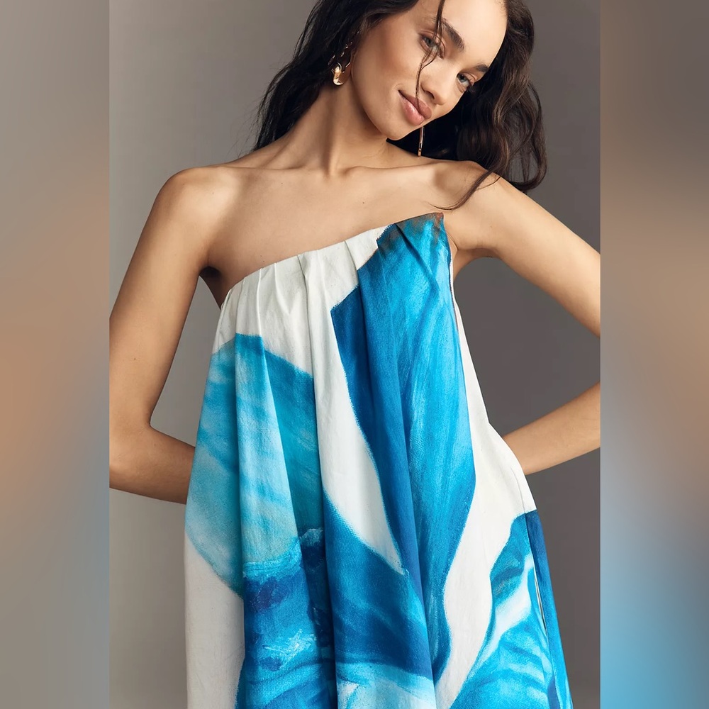 Significant Other Olea Maxi Dress in blue Floral Print Size 4 NWT - Picture 3 of 10